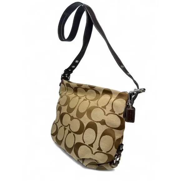 Coach Vintage Signature Brown Duffle Hobo Bag - Picture 7 of 11